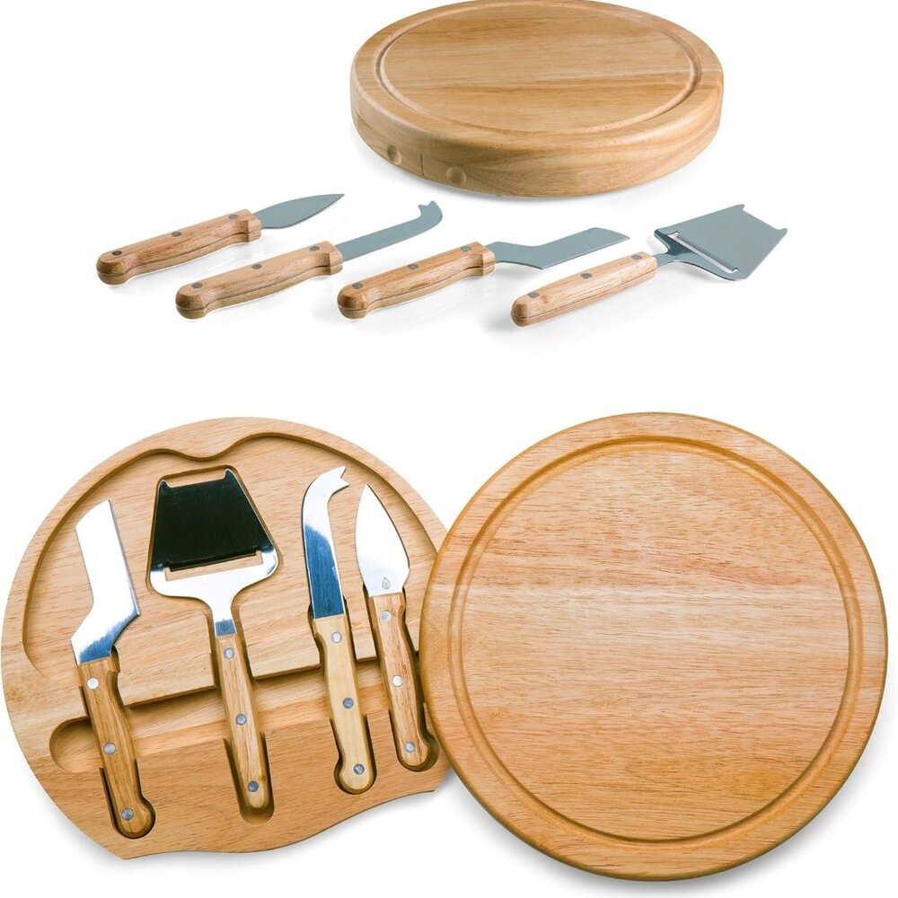 TOSCANA Picnic Time Circo Cheese Charcuterie Wood Board & Tool Set Serveware New